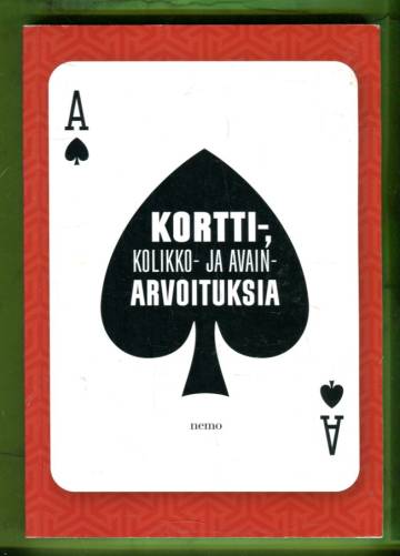 Kortti-, kolikko- ja avainarvoituksia