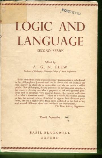 Logic and Language (Second Series)