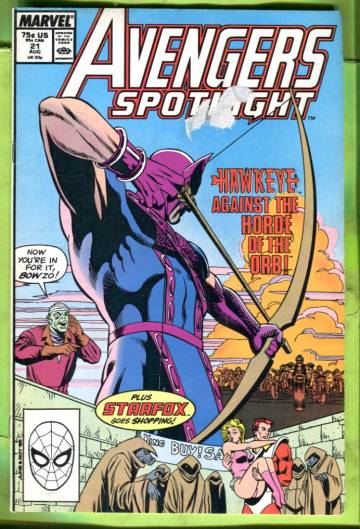 Avengers Spotlight Vol 1 #21 Aug 89