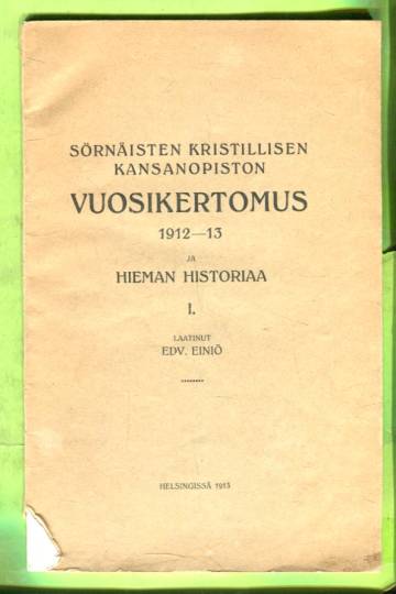 Sörnäisten kristillisen kansanopiston vuosikertomus 1912-13 ja hieman historiaa 1