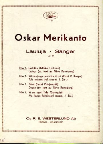 Lauluja / Sånger, N:o 1, Op. 83