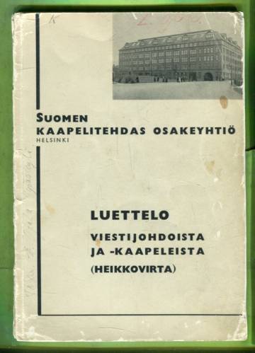 Luettelo viestijohtimista (heikkovirta) - Huhtikuu 1935