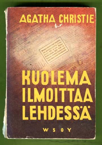 Kuolema ilmoittaa lehdessä - Jännitysromaani